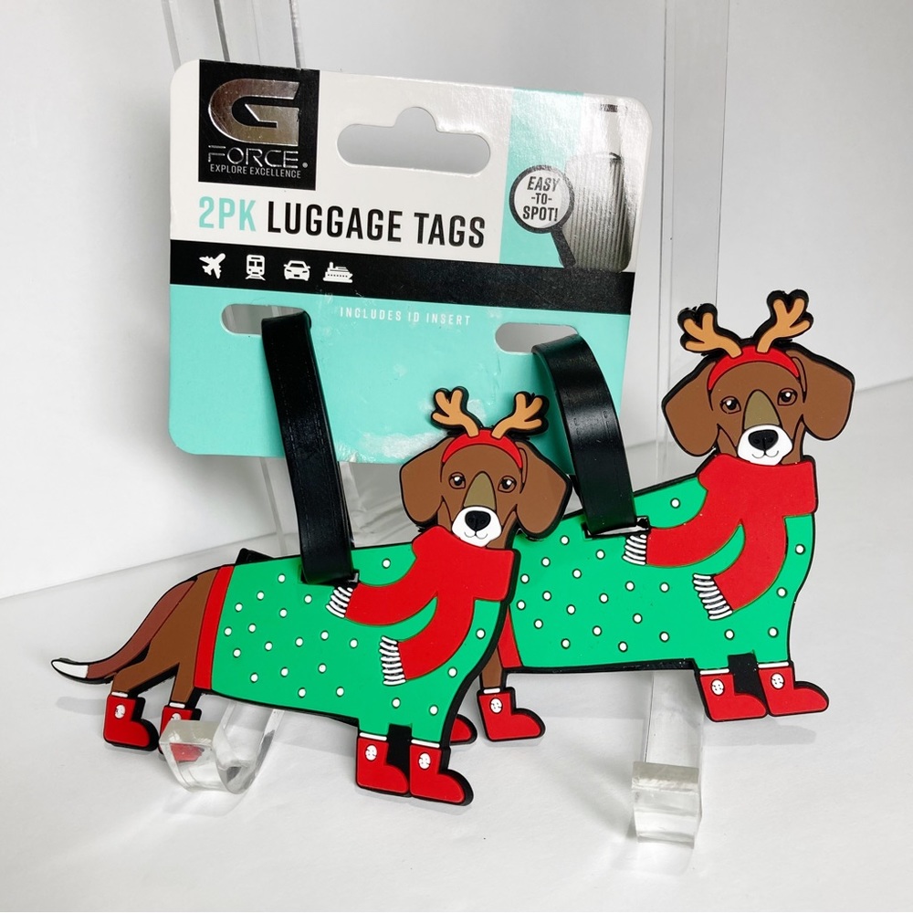 G Force 2 pk Dachshund Luggage Tags NEW